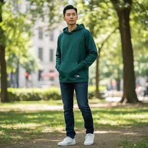 Oakley Green Pullover Hoodie Kangaroo Pocket Casual Streetwear Men’s Small